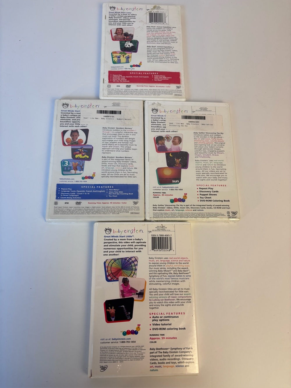 Lot of 8 Baby Einstein Newton Genius Blues Clues Vintage Nostalgia 2 Sealed DVDs - Picture 5 of 9